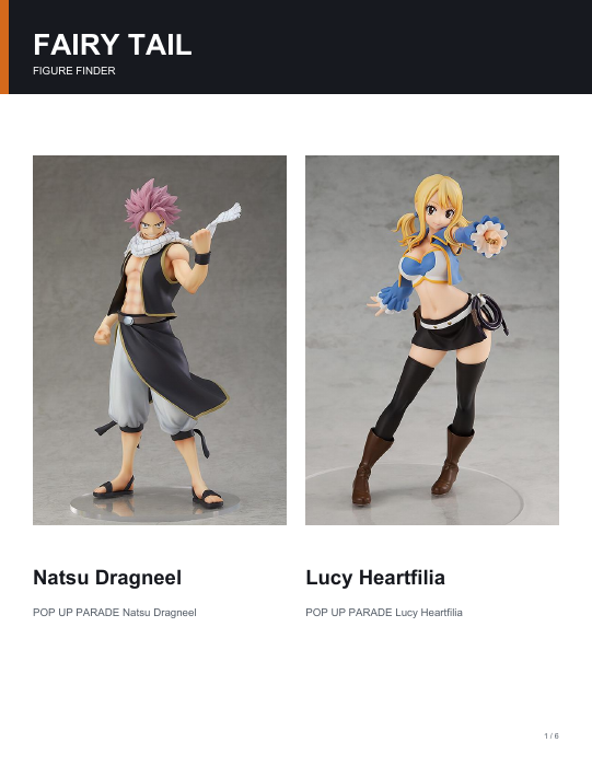 First page of Fairy Tail Figure Finder — Expanded